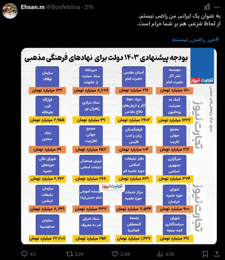 جزئیات کمپین من راضی نیستم در فضای مجازی