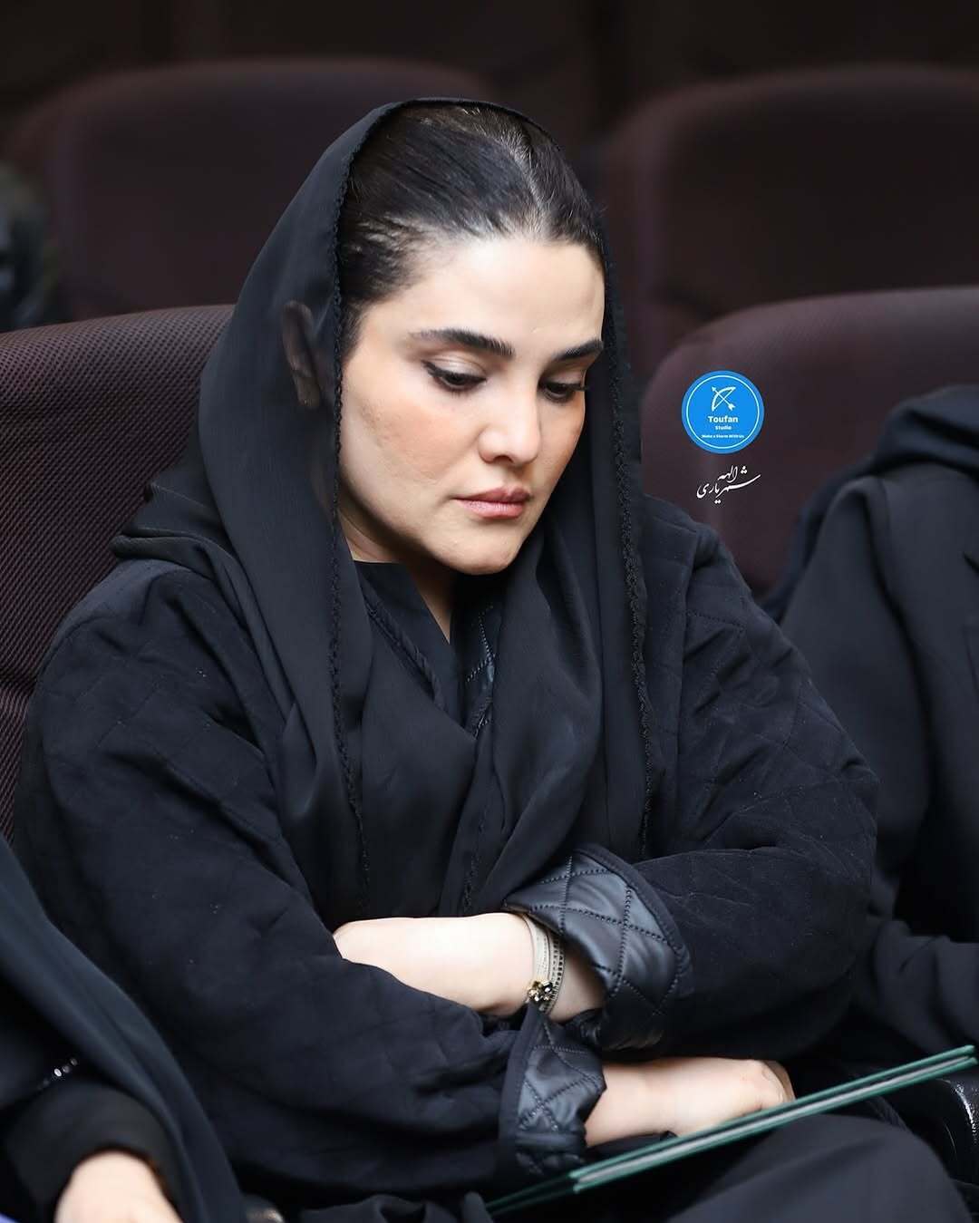بهاره افشاری در مراسم ترحیم مادر سعید سهیلی